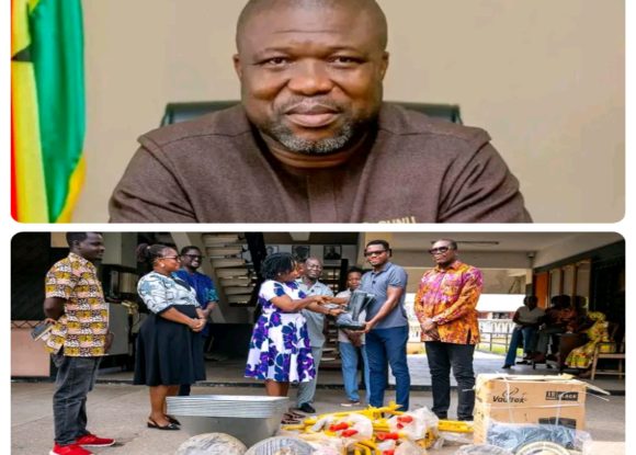 Volta Regional Minister Hon. James Gunu Supports Mawuleme Movement with Sanitation Equipment